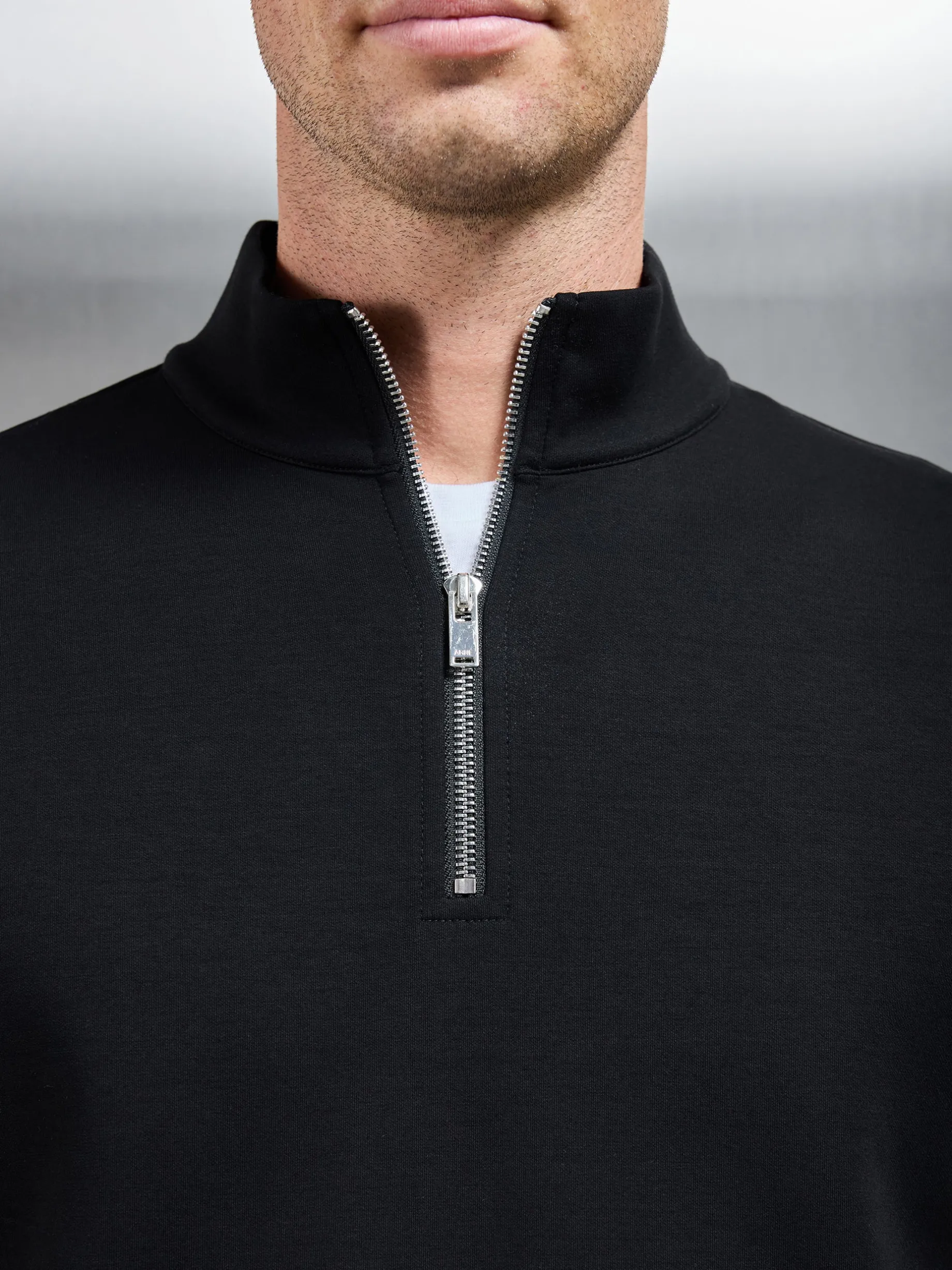 Interlock Jersey Half Zip - Black