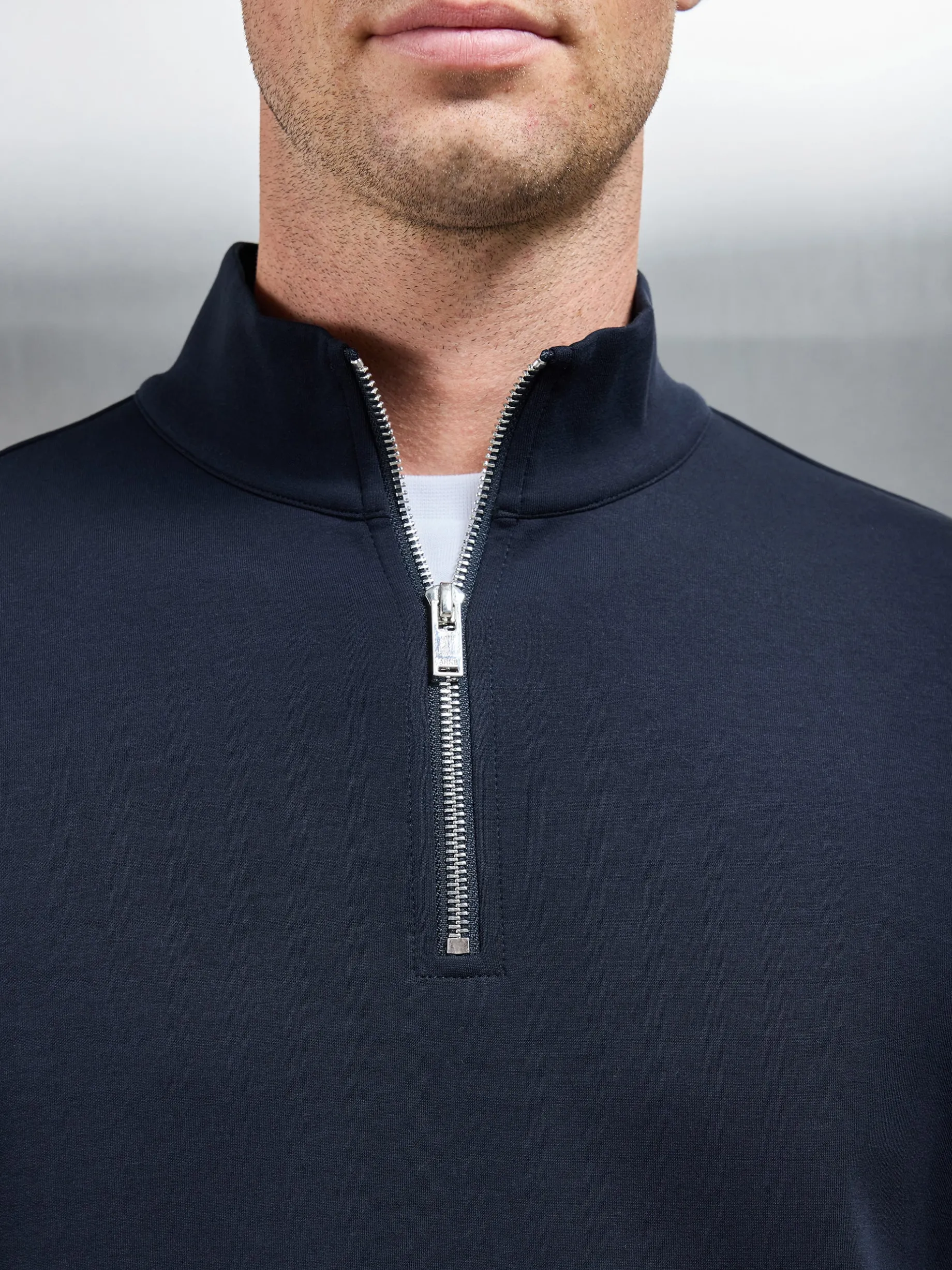 Interlock Jersey Half Zip - Navy