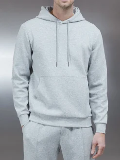 Interlock Jersey Hoodie - Marl Grey