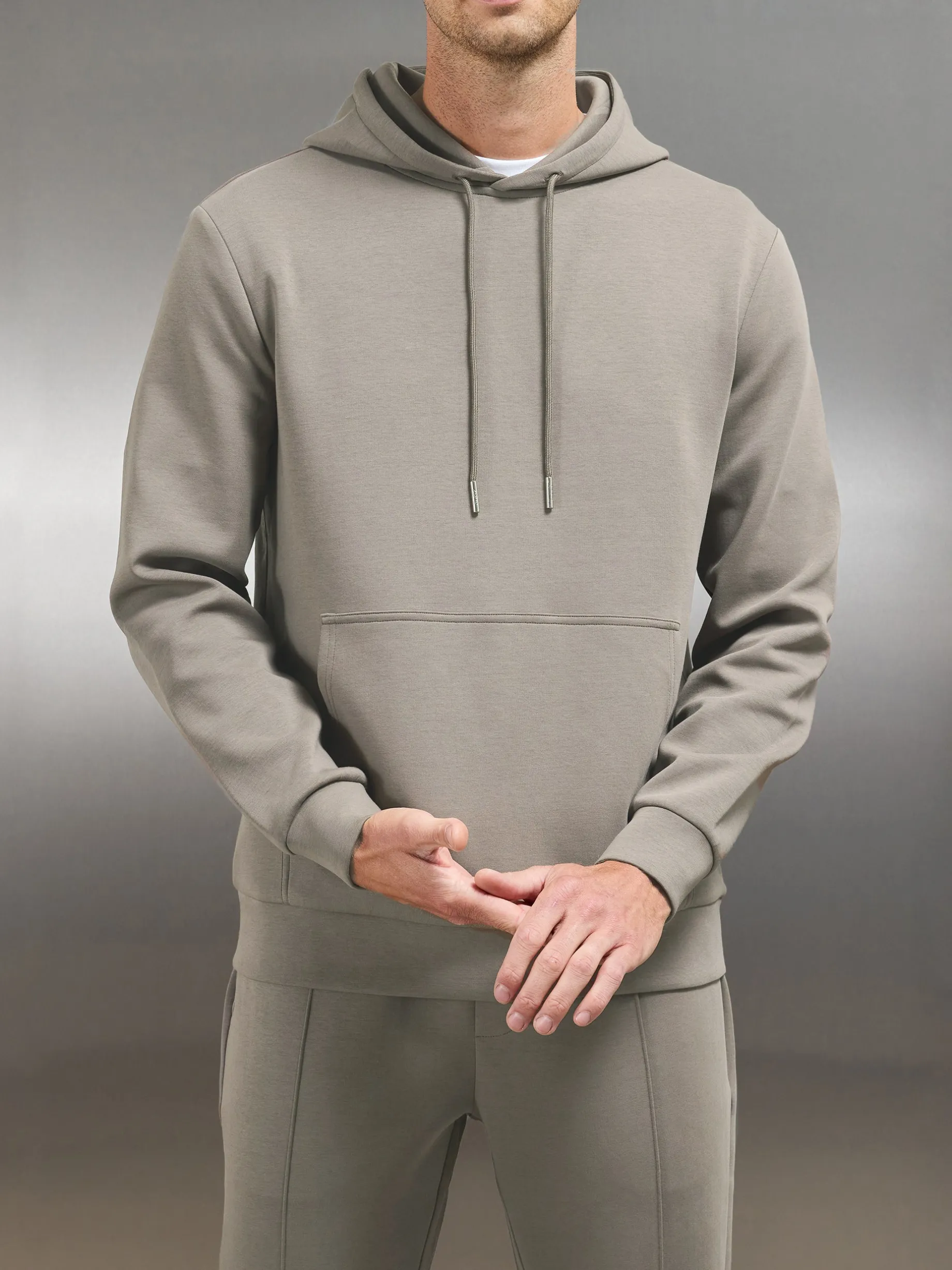 Interlock Jersey Hoodie - Taupe