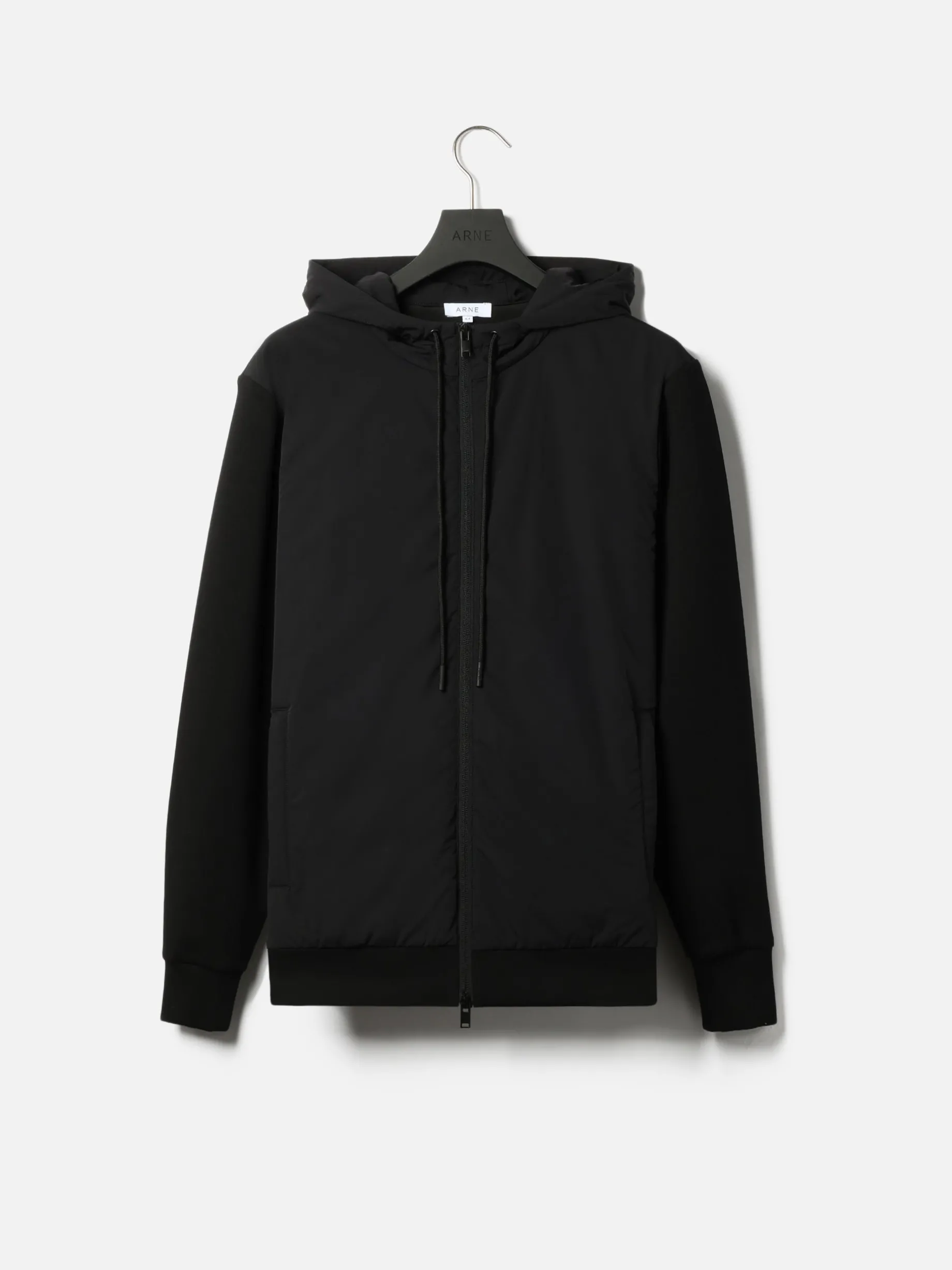 Interlock Jersey Hybrid Windbreaker - Black