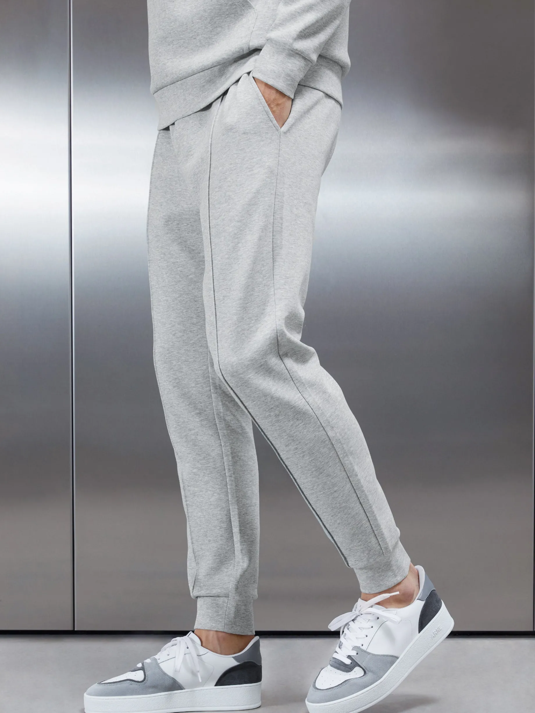 Interlock Jersey Jogger - Marl Grey