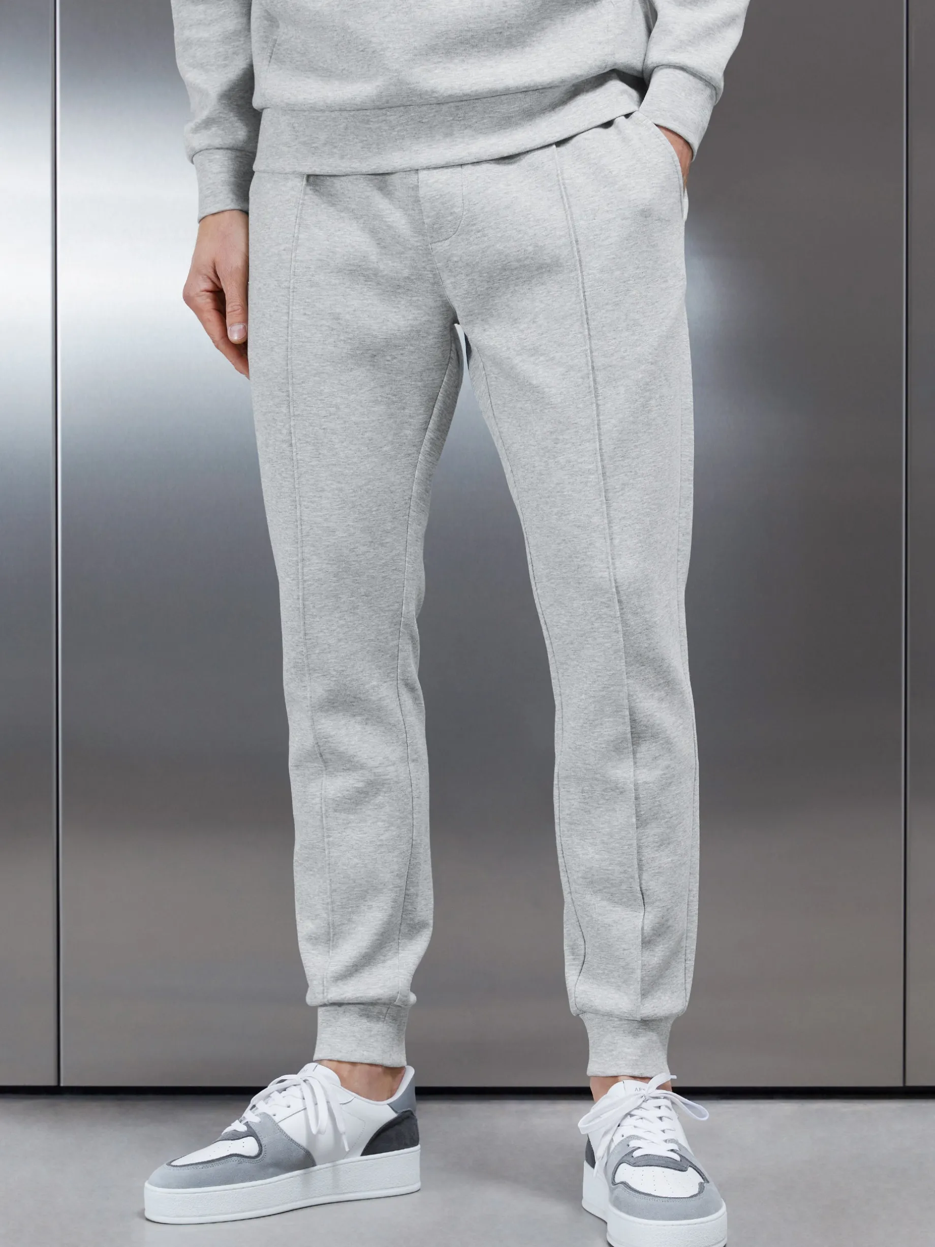 Interlock Jersey Jogger - Marl Grey