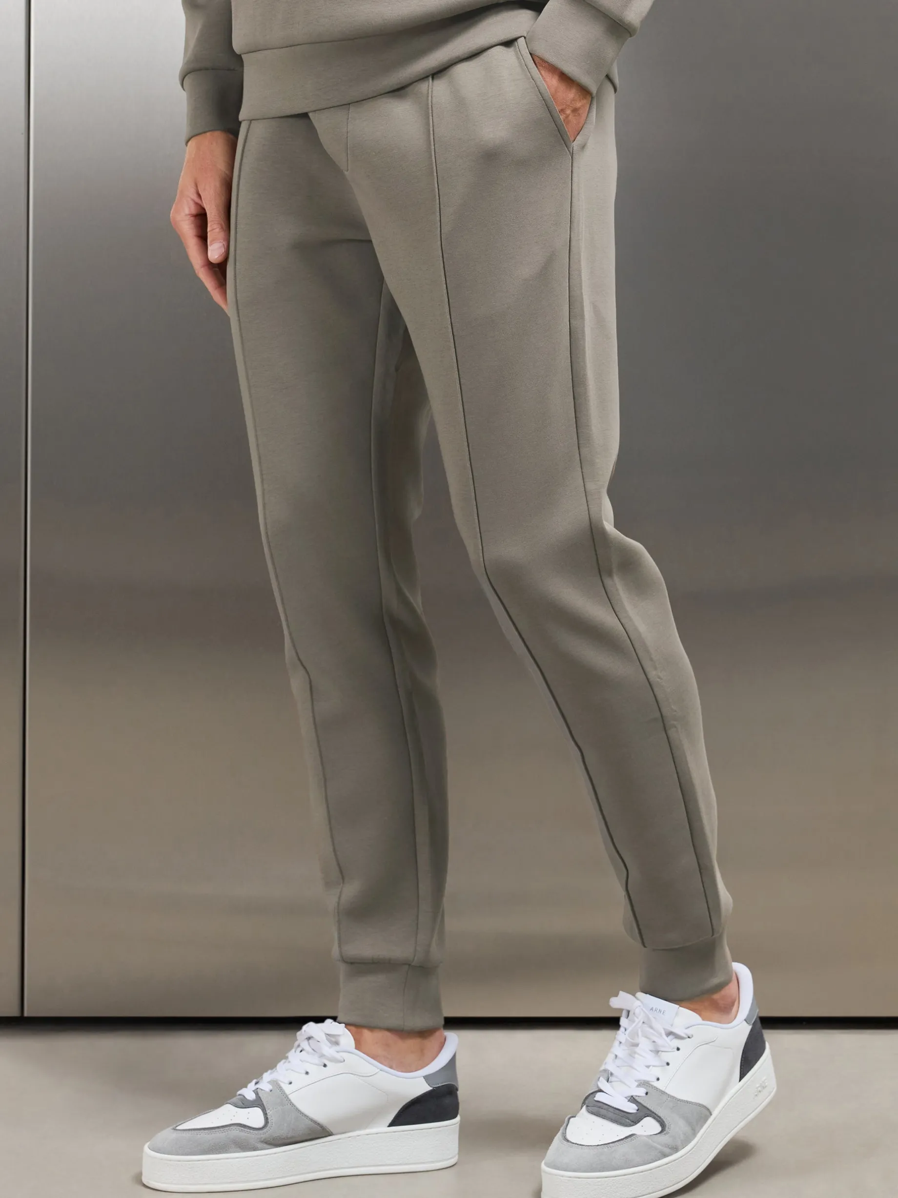 Interlock Jersey Jogger - Taupe