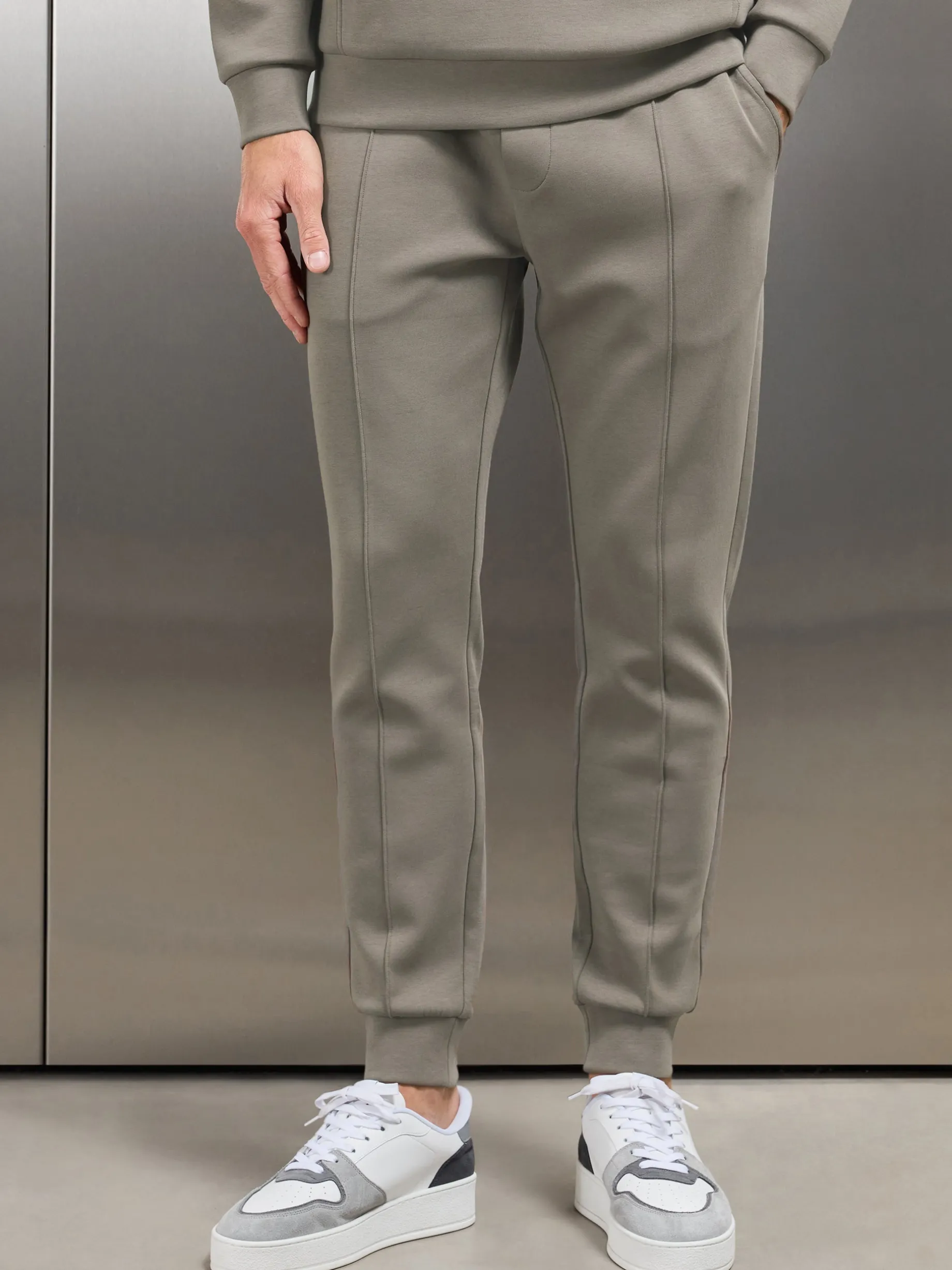Interlock Jersey Jogger - Taupe