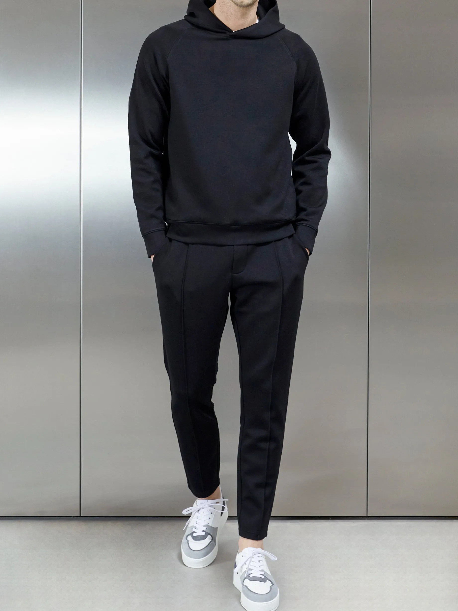 Interlock Neoprene Hoodie - Black