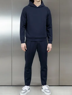 Interlock Neoprene Hoodie - Navy