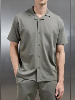 Interlock Relaxed Fit Revere Collar Shirt - Sage