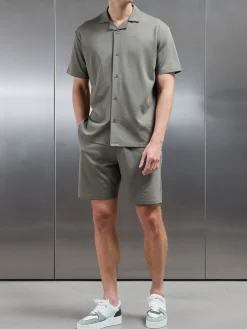 Interlock Relaxed Fit Revere Collar Shirt - Sage