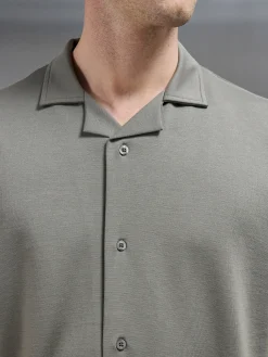 Interlock Relaxed Fit Revere Collar Shirt - Sage
