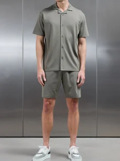 Interlock Relaxed Fit Revere Collar Shirt - Sage
