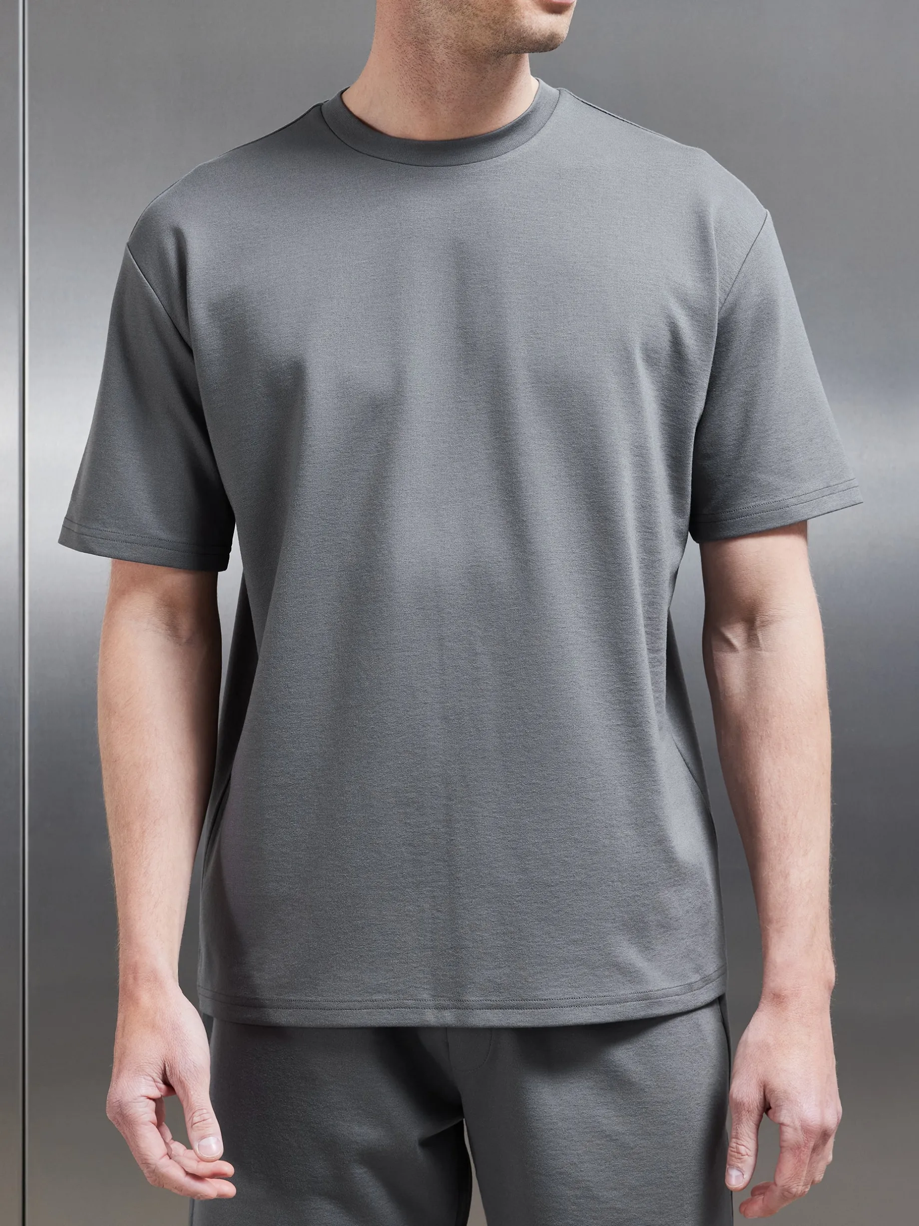 Interlock Relaxed Fit T-Shirt - Grey