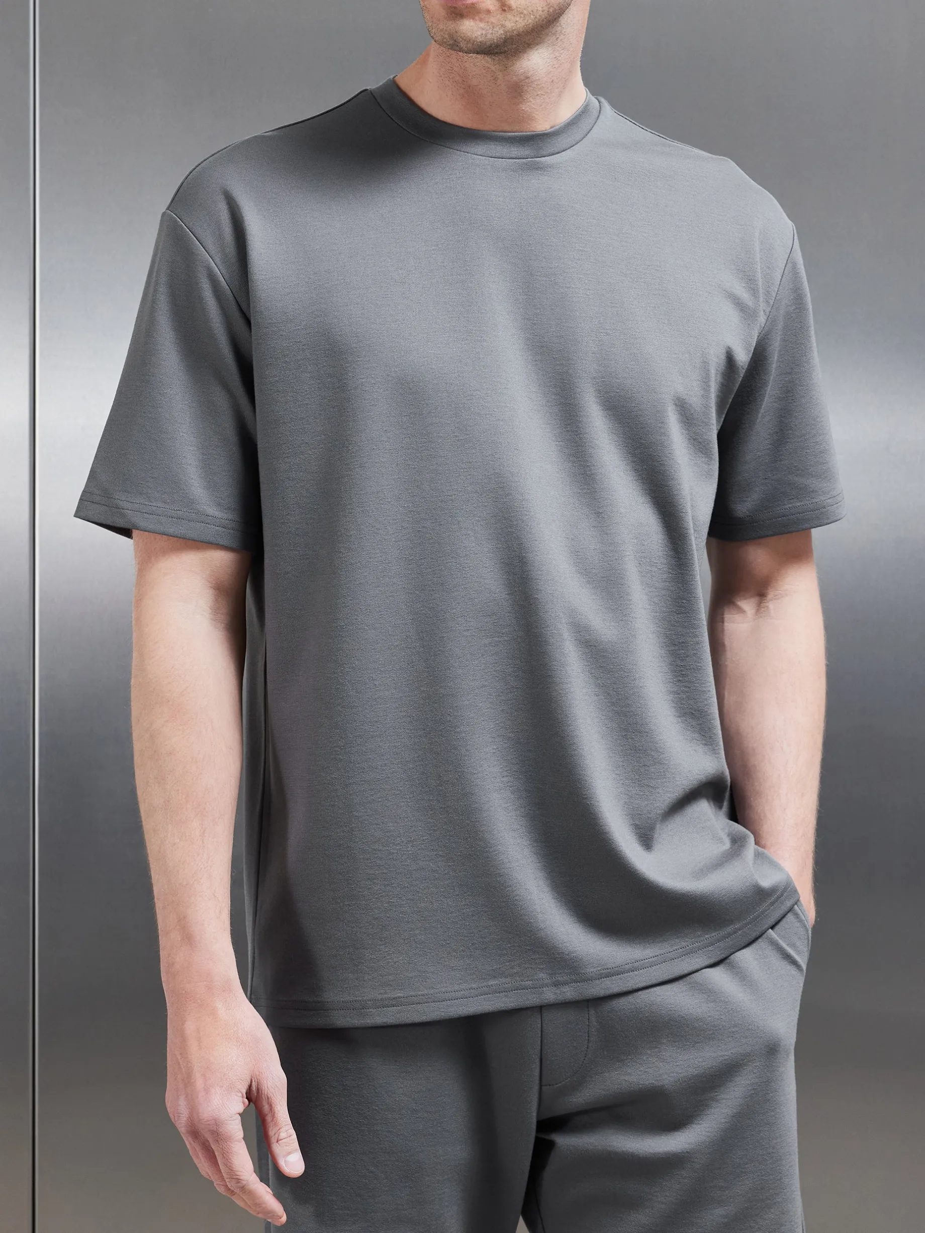 Interlock Relaxed Fit T-Shirt - Grey