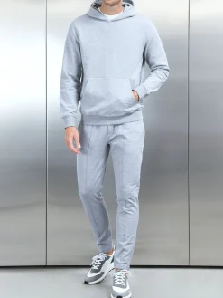 Jersey Hoodie - Marl Grey