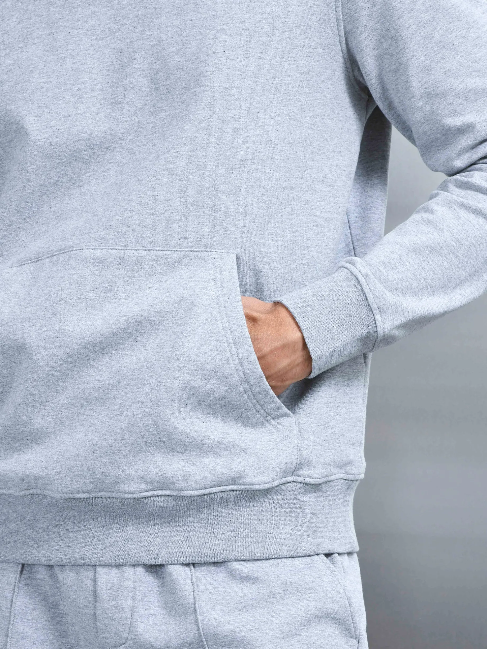Jersey Hoodie - Marl Grey