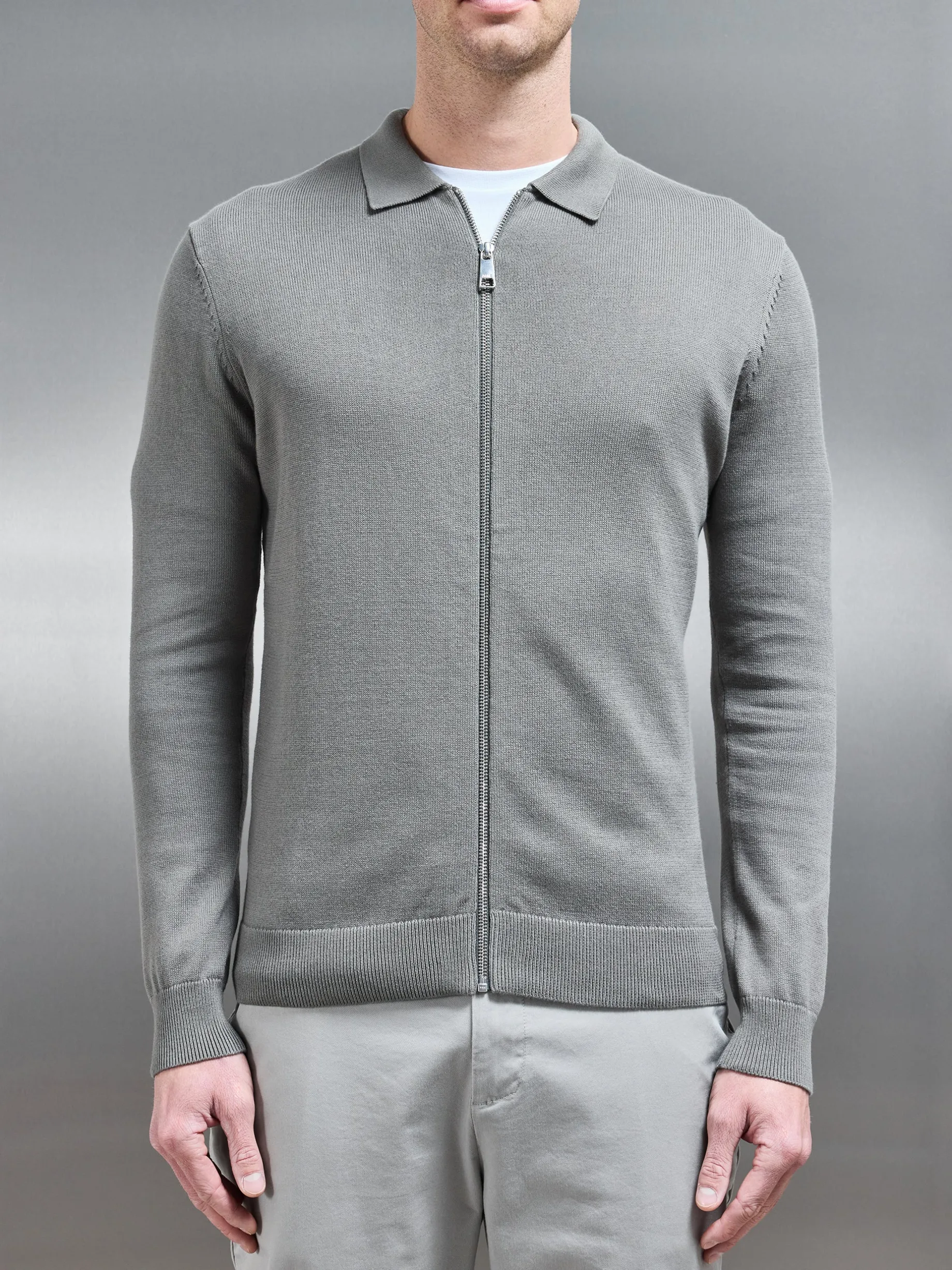 Knitted Overshirt - Sage