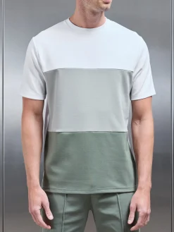 Luxe Colour Block T-Shirt - White
