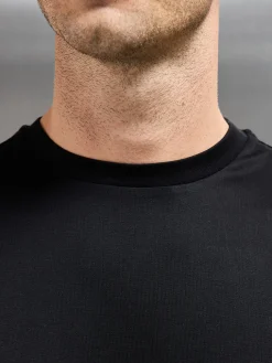 Mercerised Cotton T-shirt - Black