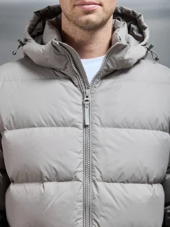 Mid Length Down Jacket - Taupe