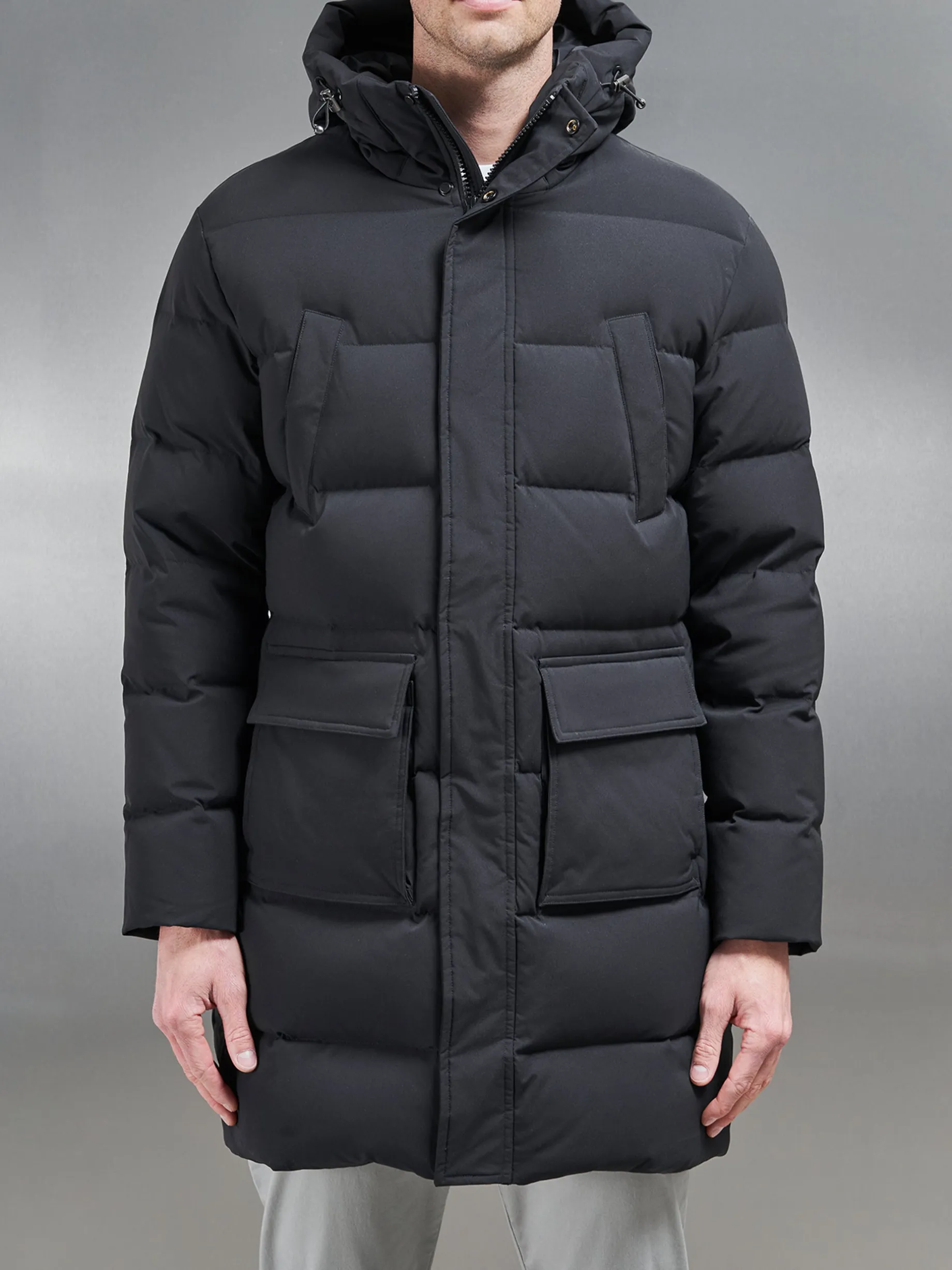 Mid Length Parka - Black