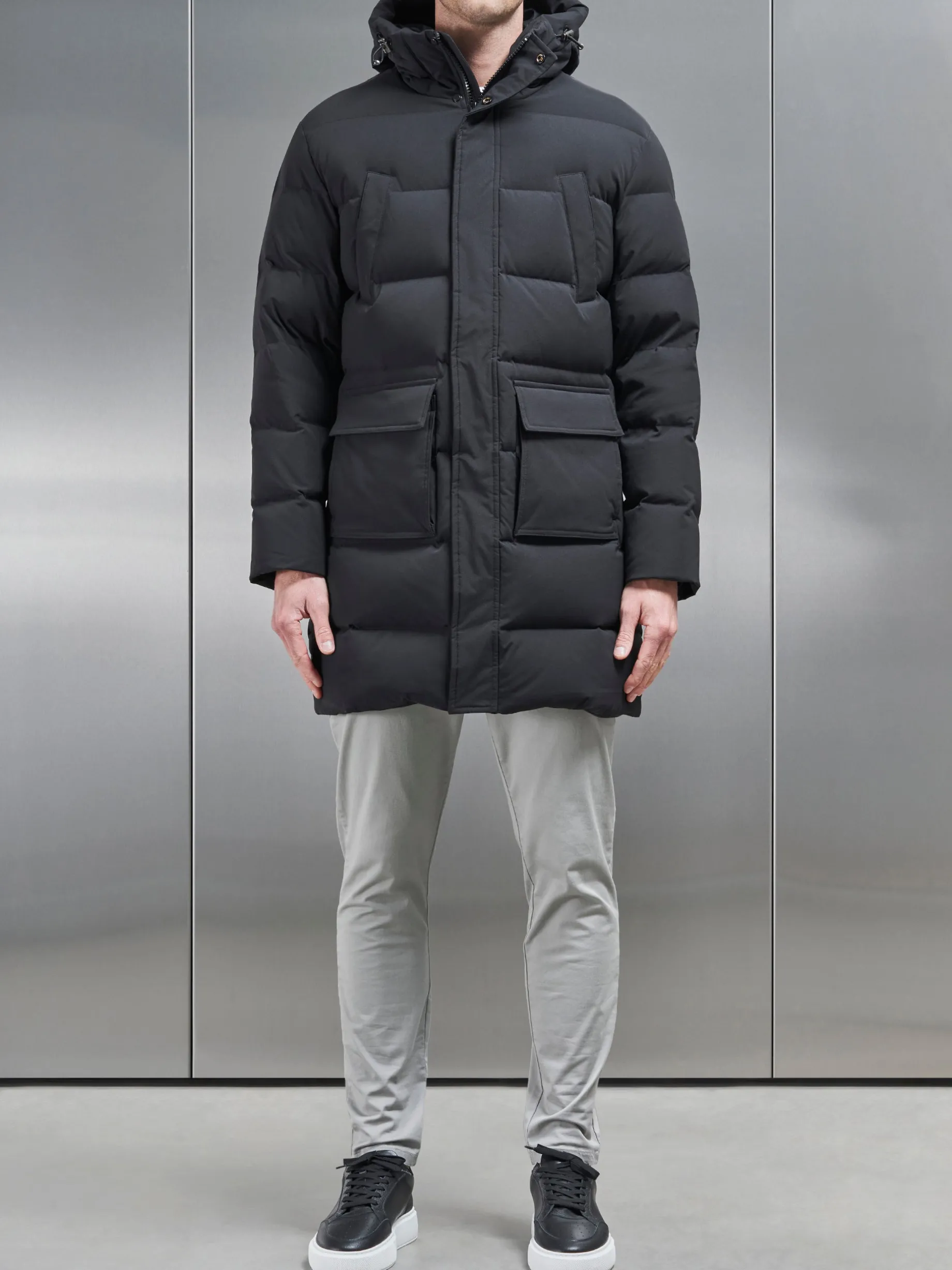 Mid Length Parka - Black