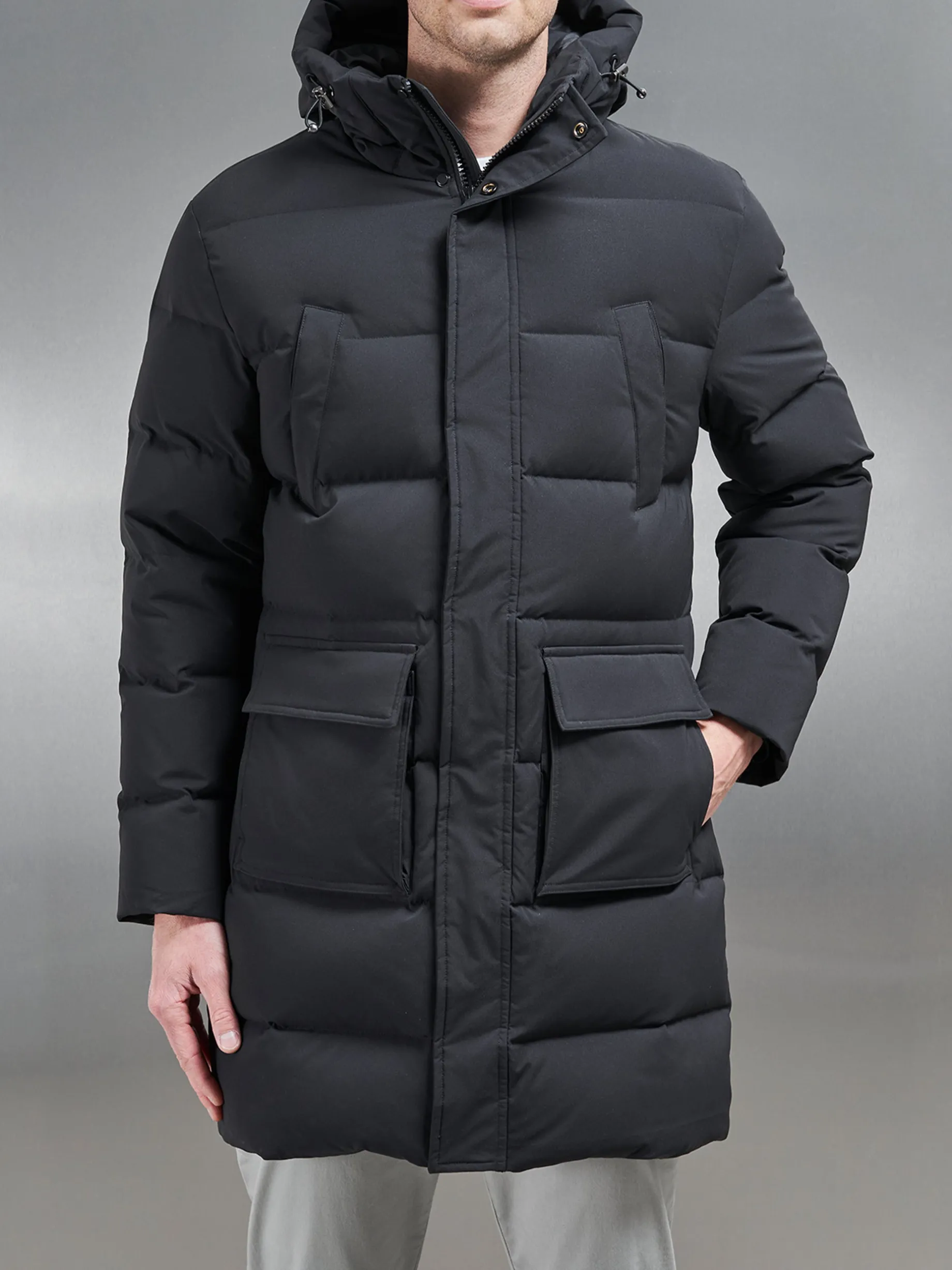 Mid Length Parka - Black