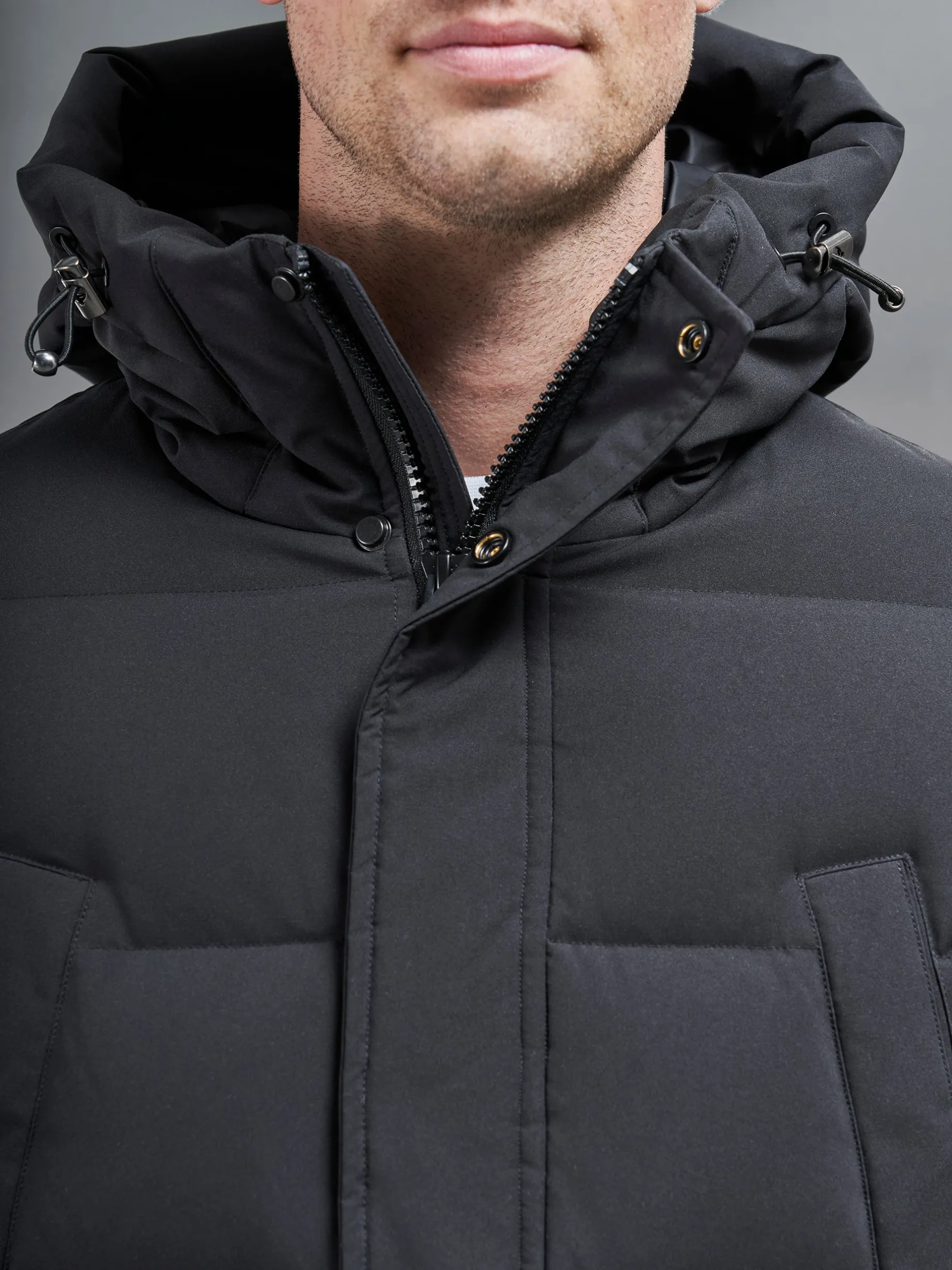 Mid Length Parka - Black