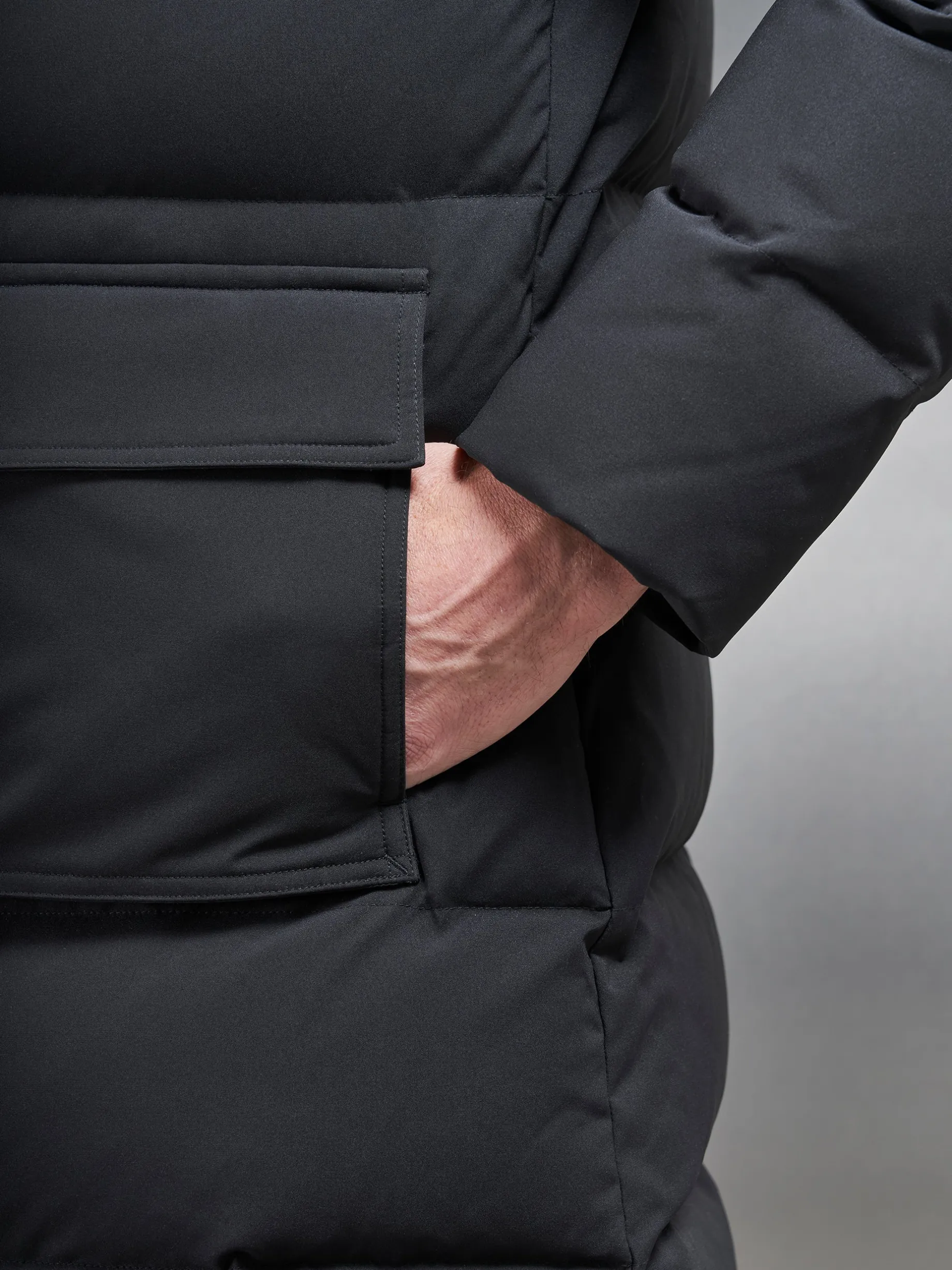 Mid Length Parka - Black