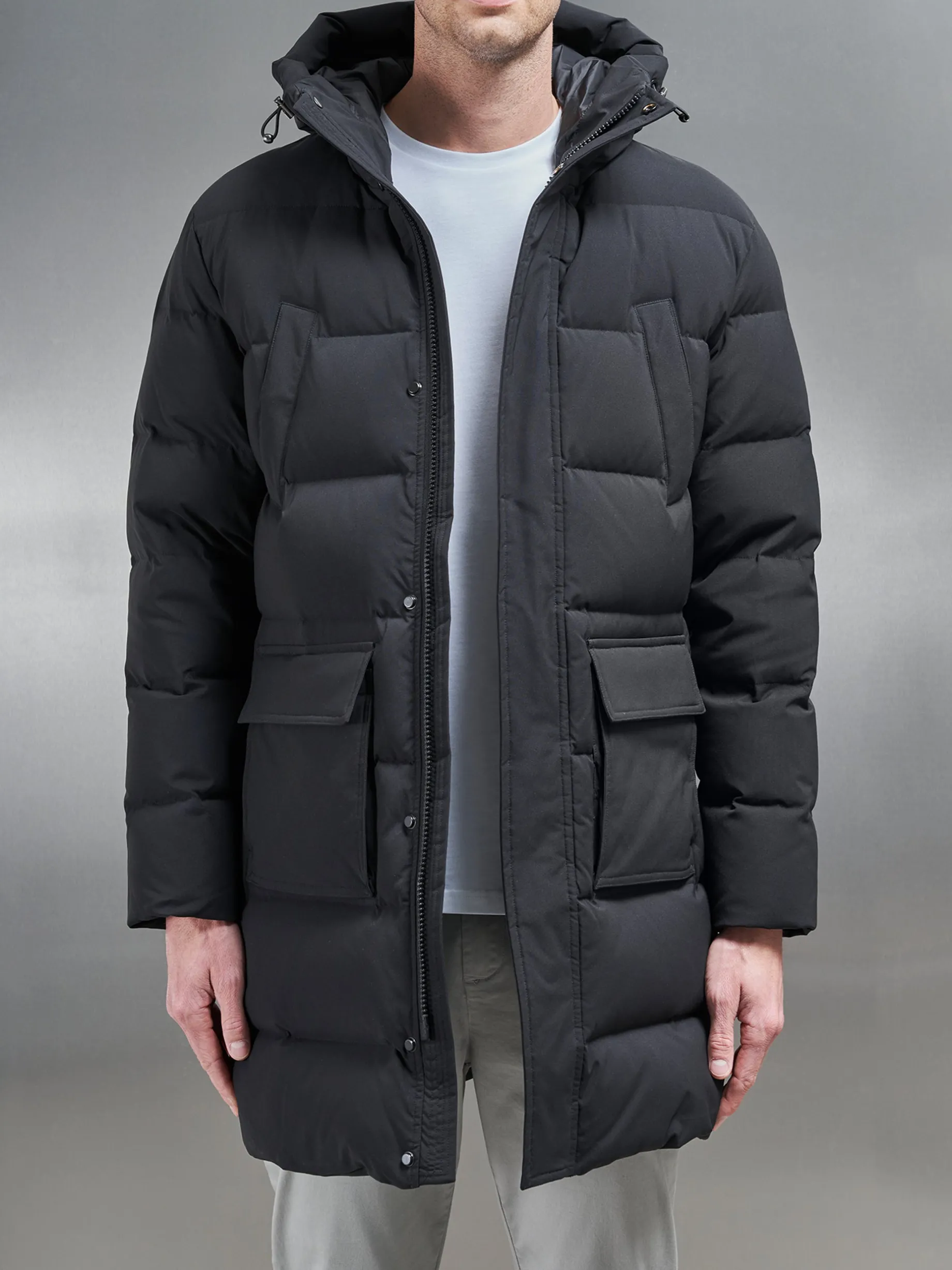 Mid Length Parka - Black