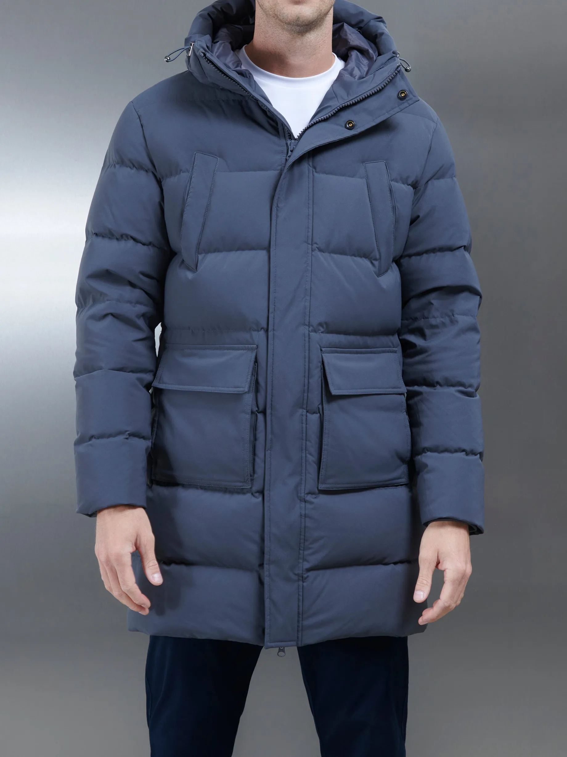 Mid Length Parka - Charcoal