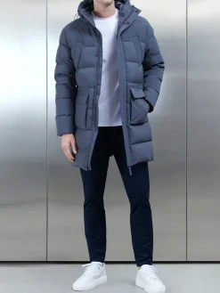 Mid Length Parka - Charcoal