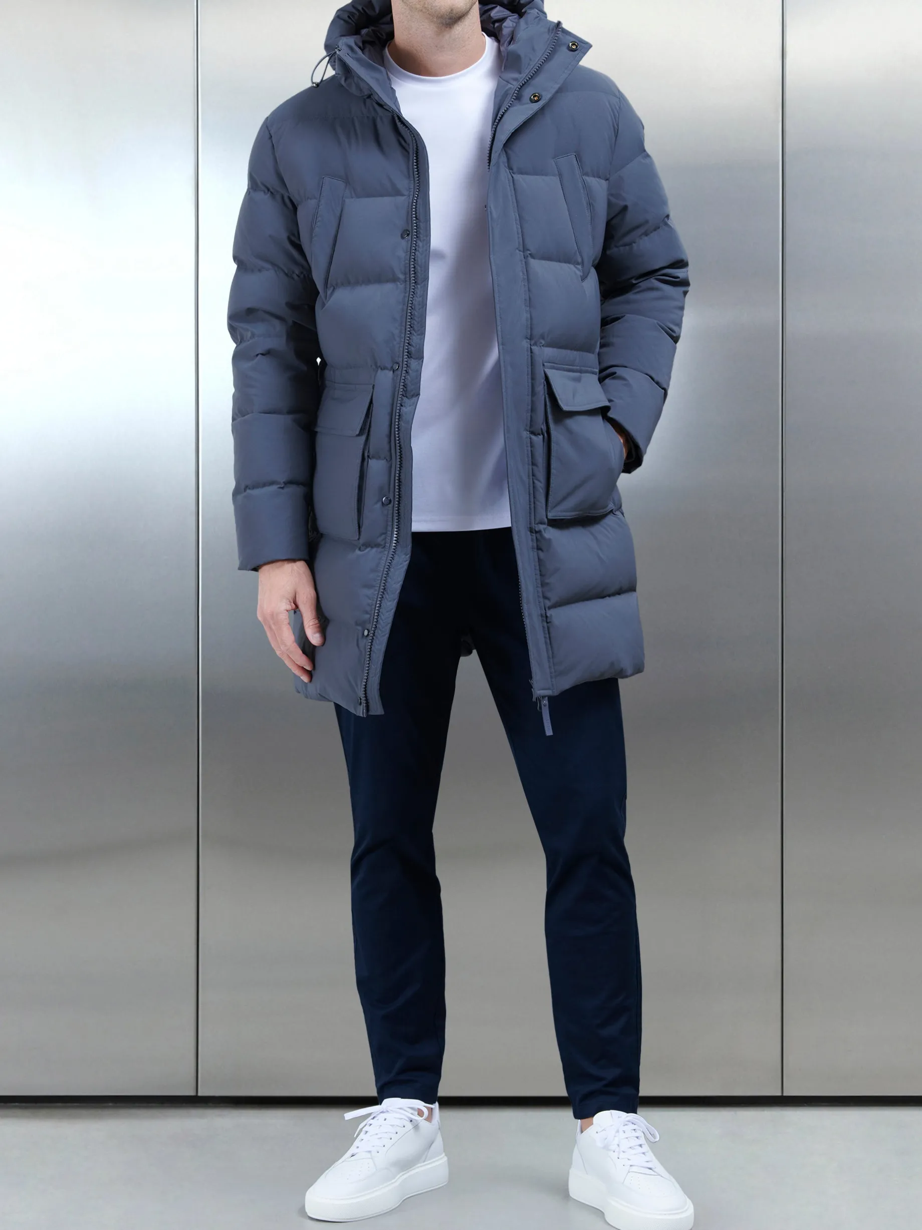 Mid Length Parka - Charcoal