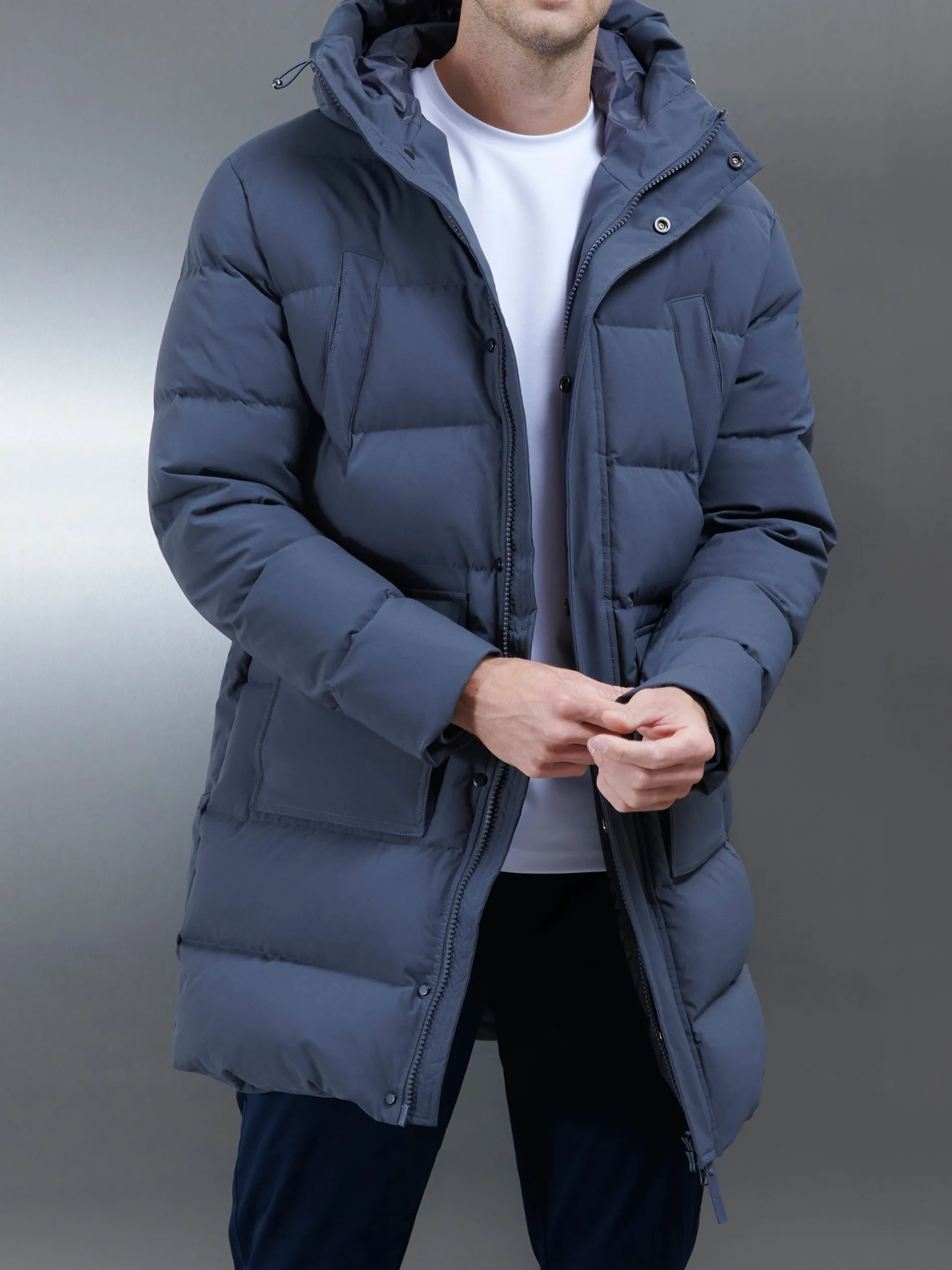 Mid Length Parka - Charcoal