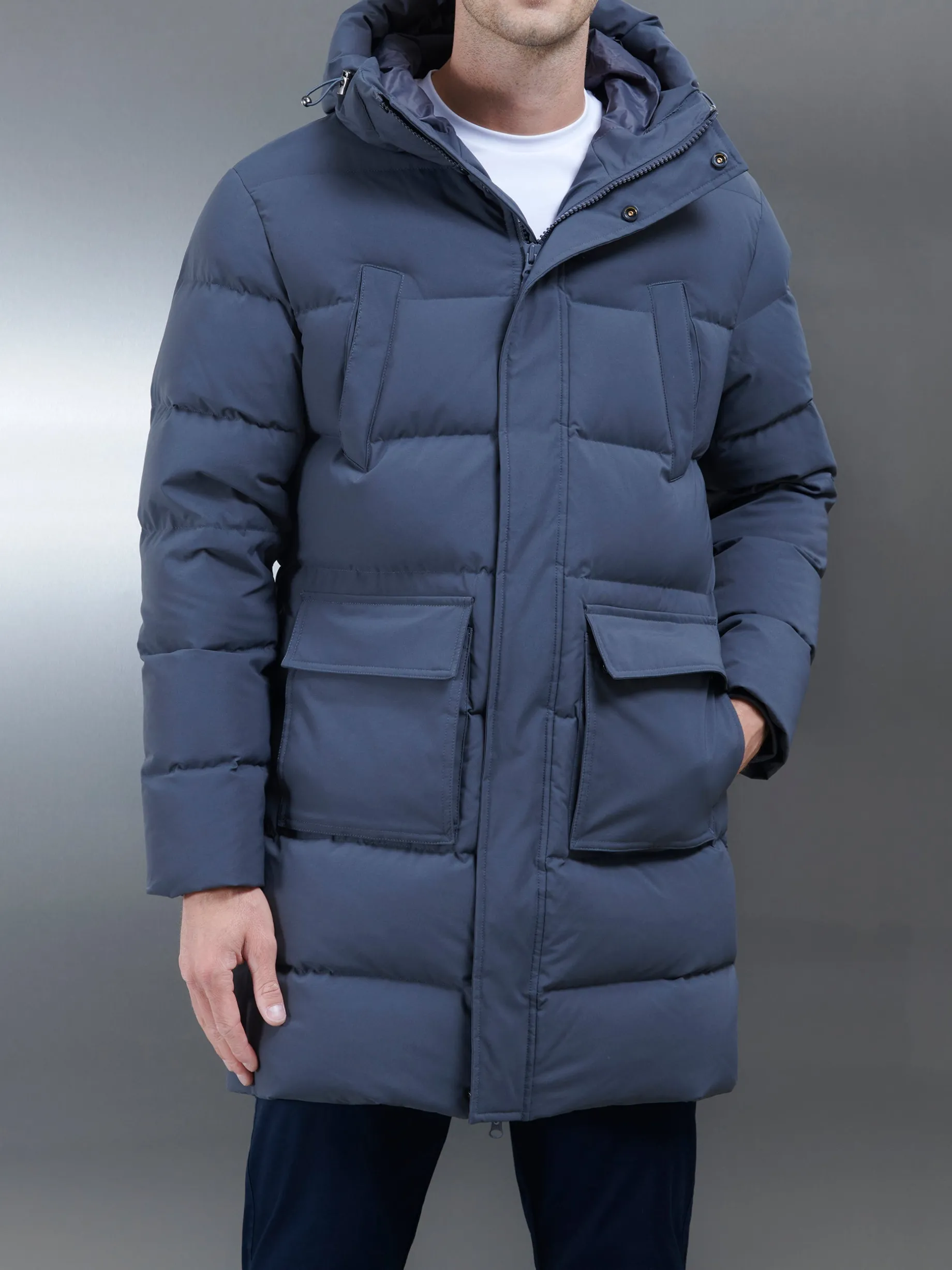 Mid Length Parka - Charcoal
