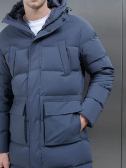 Mid Length Parka - Charcoal