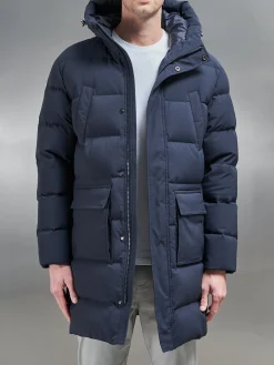 Mid Length Parka - Navy