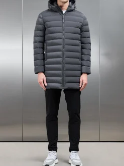Mid Length Technical Down Jacket - Grey