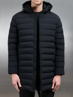 Mid Length Technical Down Jacket - Black