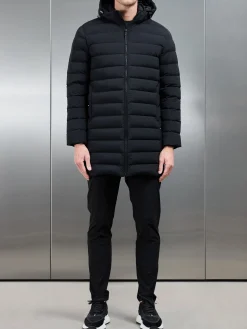 Mid Length Technical Down Jacket - Black