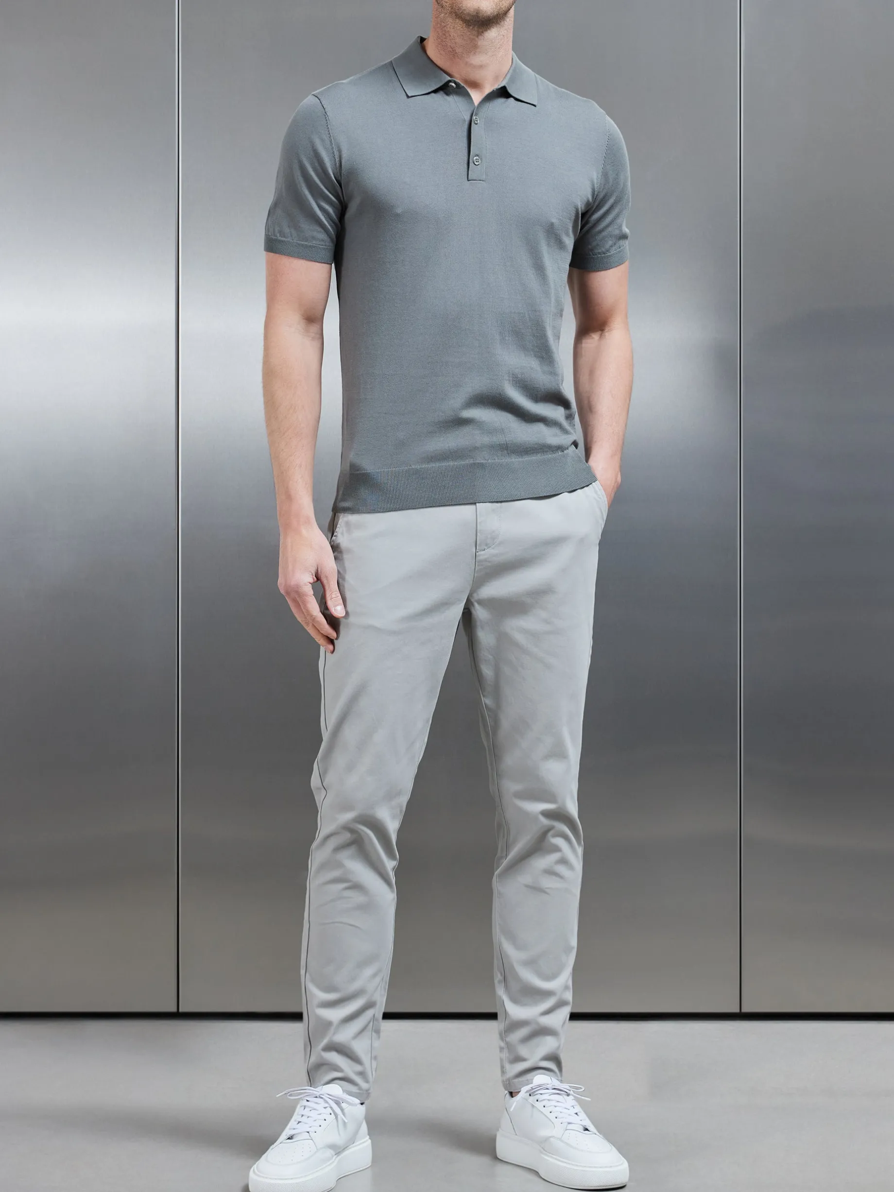 Mid Weight Tailored Chino Trouser - Stone