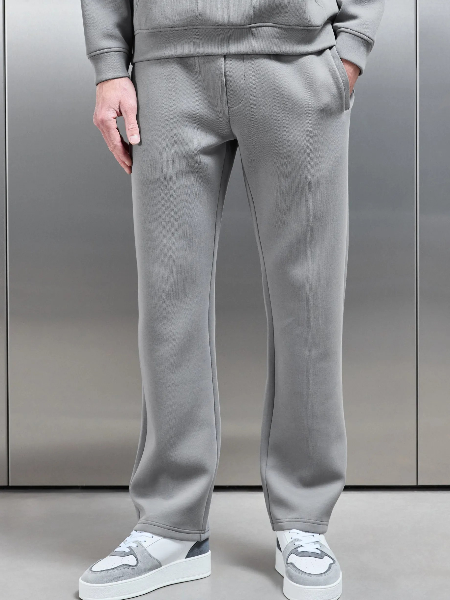Neoprene Straight Leg Jogger - Grey