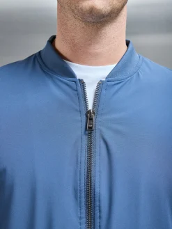 Nylon Padded Bomber Jacket - Air Force Blue