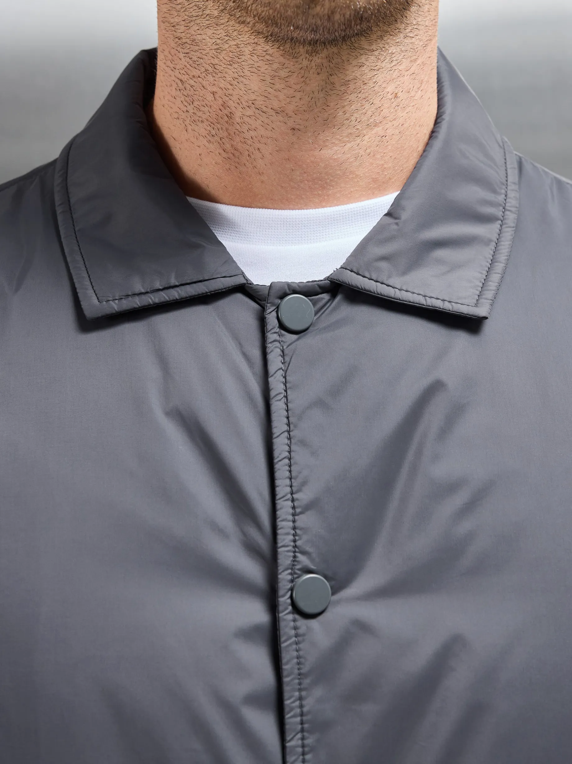 Padded Coach Jacket - Grey