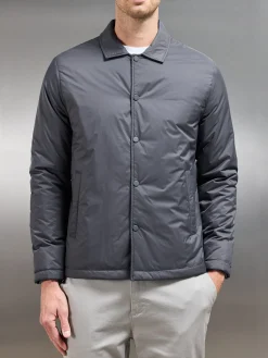 Padded Coach Jacket - Grey