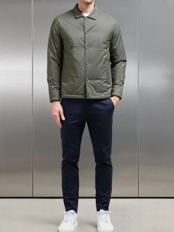 Padded Coach Jacket - Olive
