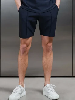 Pleated Short - Navy