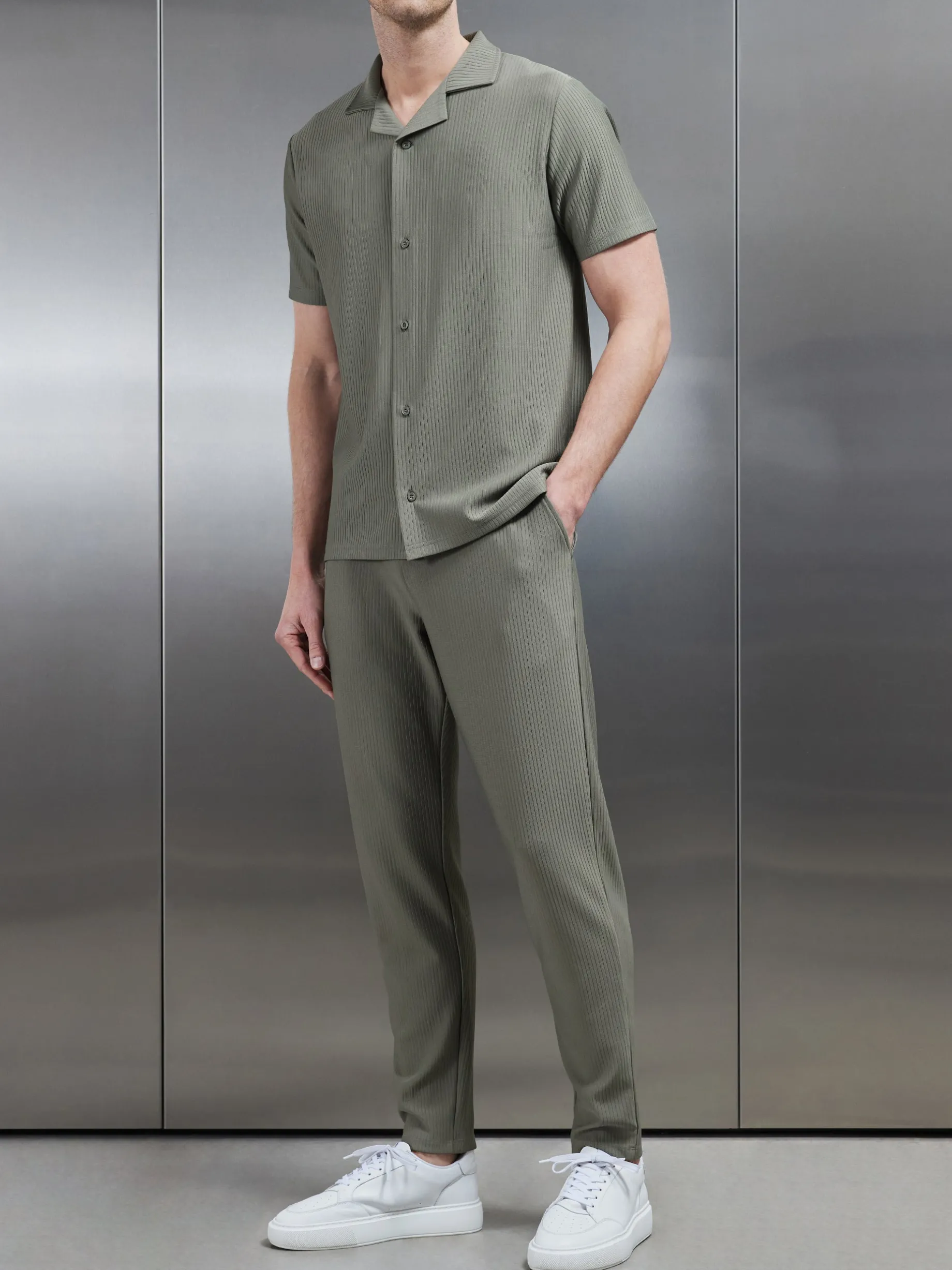 Pleated Trouser - Sage