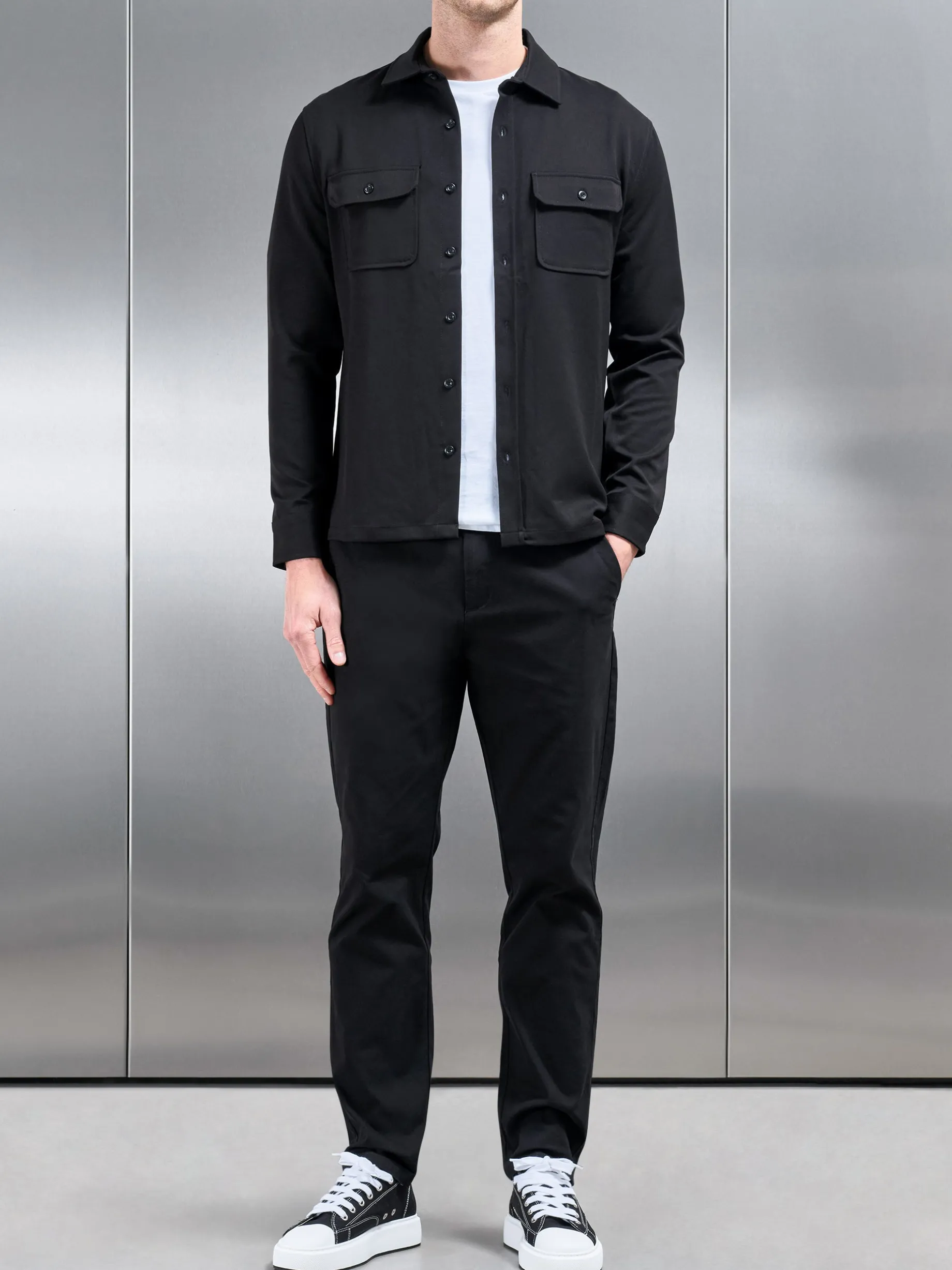 Regular Fit Chino Trouser - Black