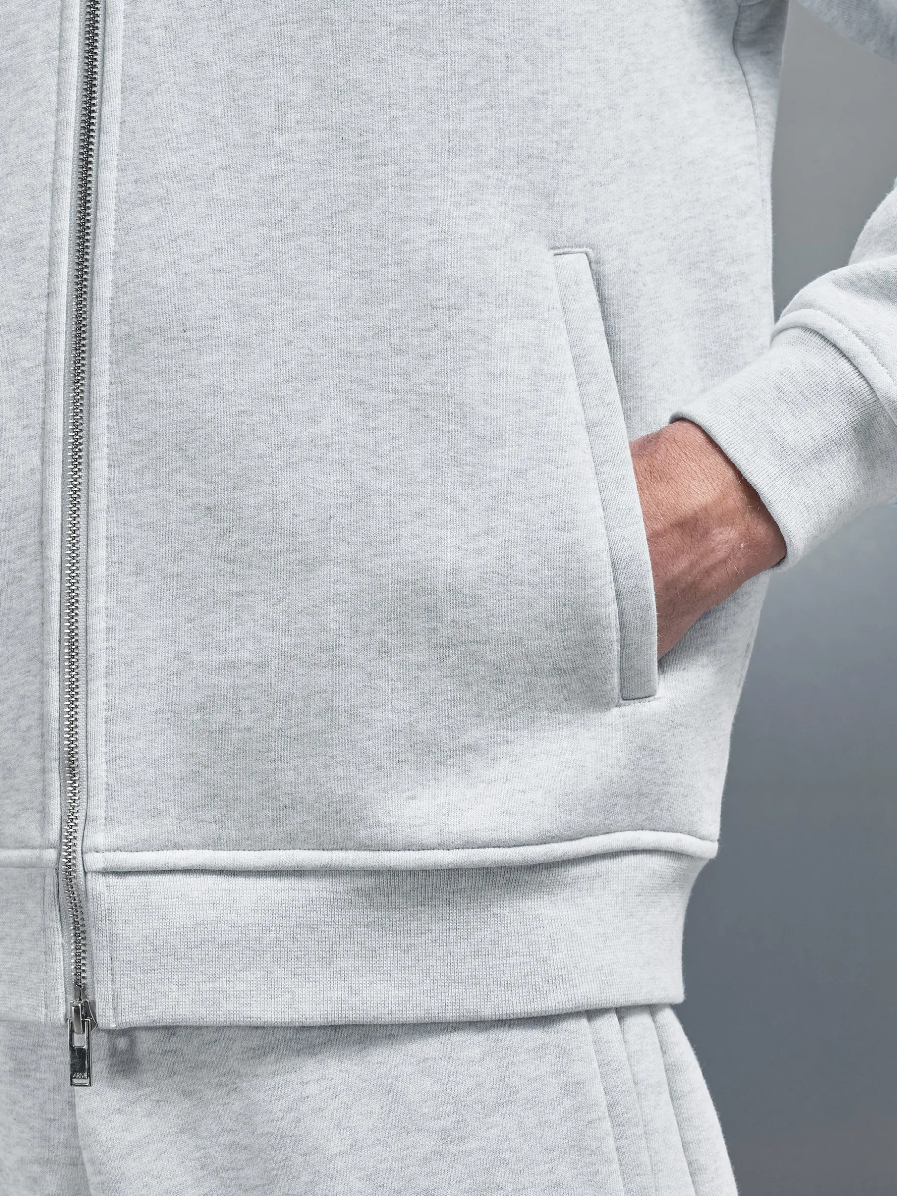 Relaxed Fit Bomber Jacket - Marl Grey