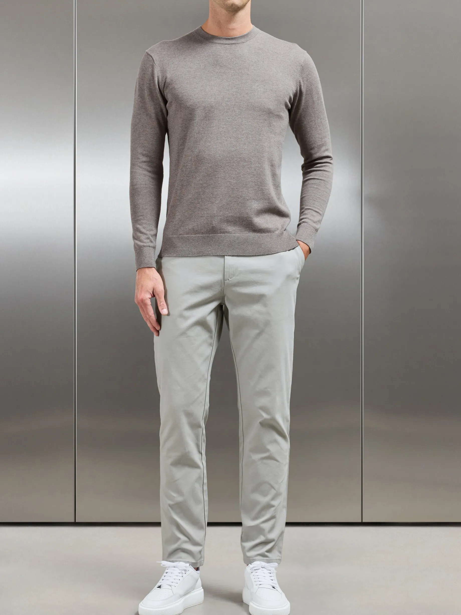 Relaxed Fit Chino Trouser - Stone